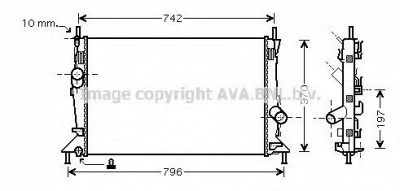 AVA QUALITY COOLING fd2369 -  Радиатор, охлаждение двигателя